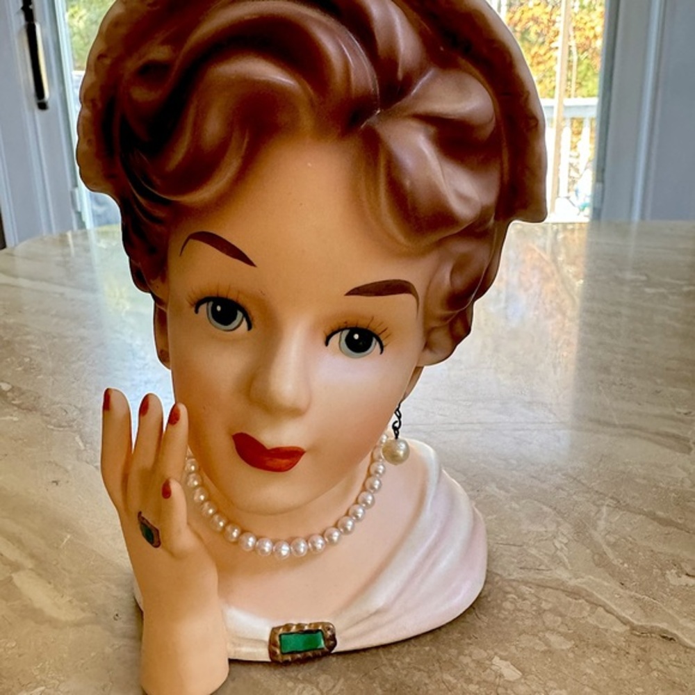 Lady Head Vase by RELPO; rare; excellent condition K1402